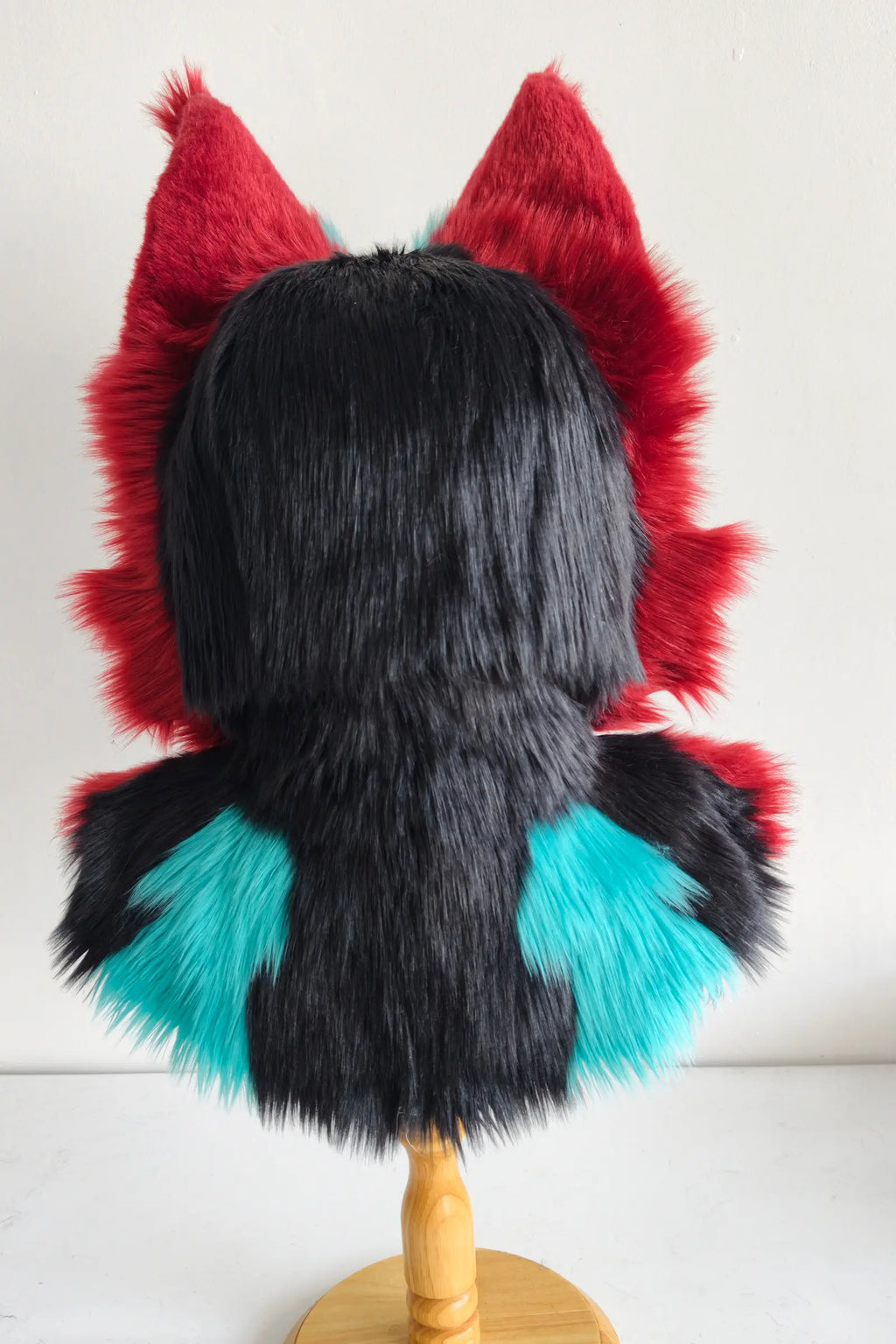 Cool Black-and-Blue Wolfdog Partial Toony Fursuit