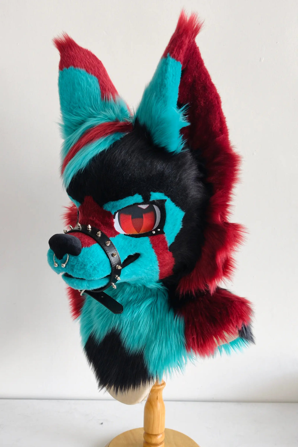 Cool Black-and-Blue Wolfdog Partial Toony Fursuit