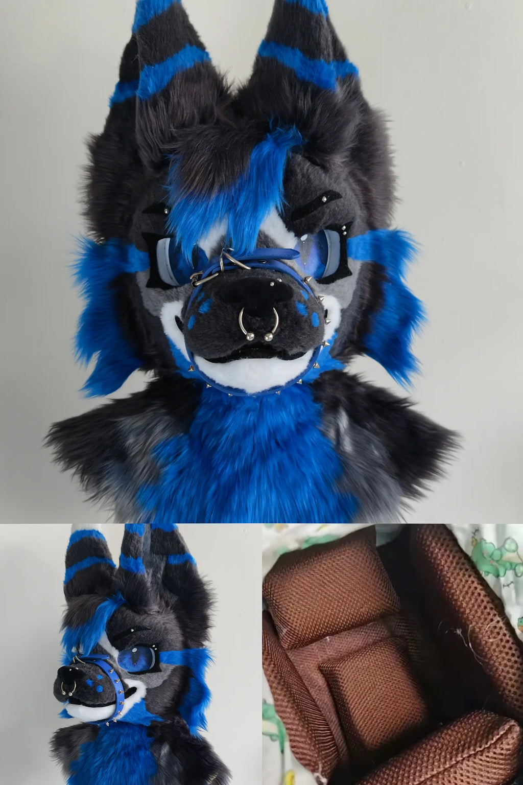 Blue-Black Puppy Partial Toony Fursuit