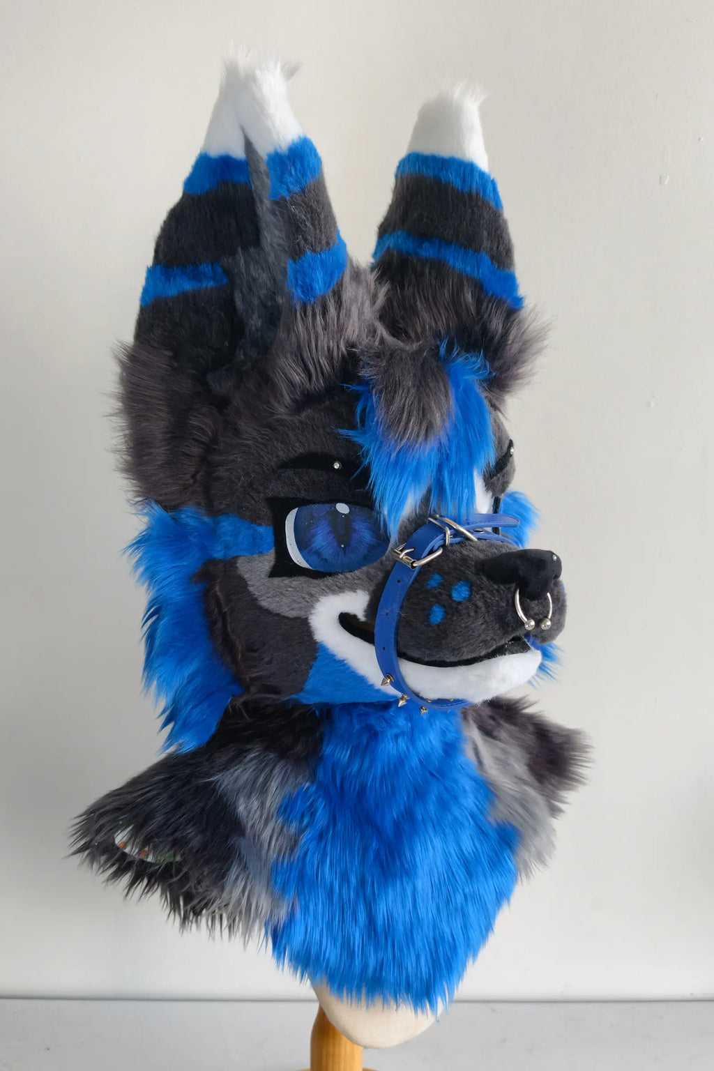 Blue-Black Puppy Partial Toony Fursuit