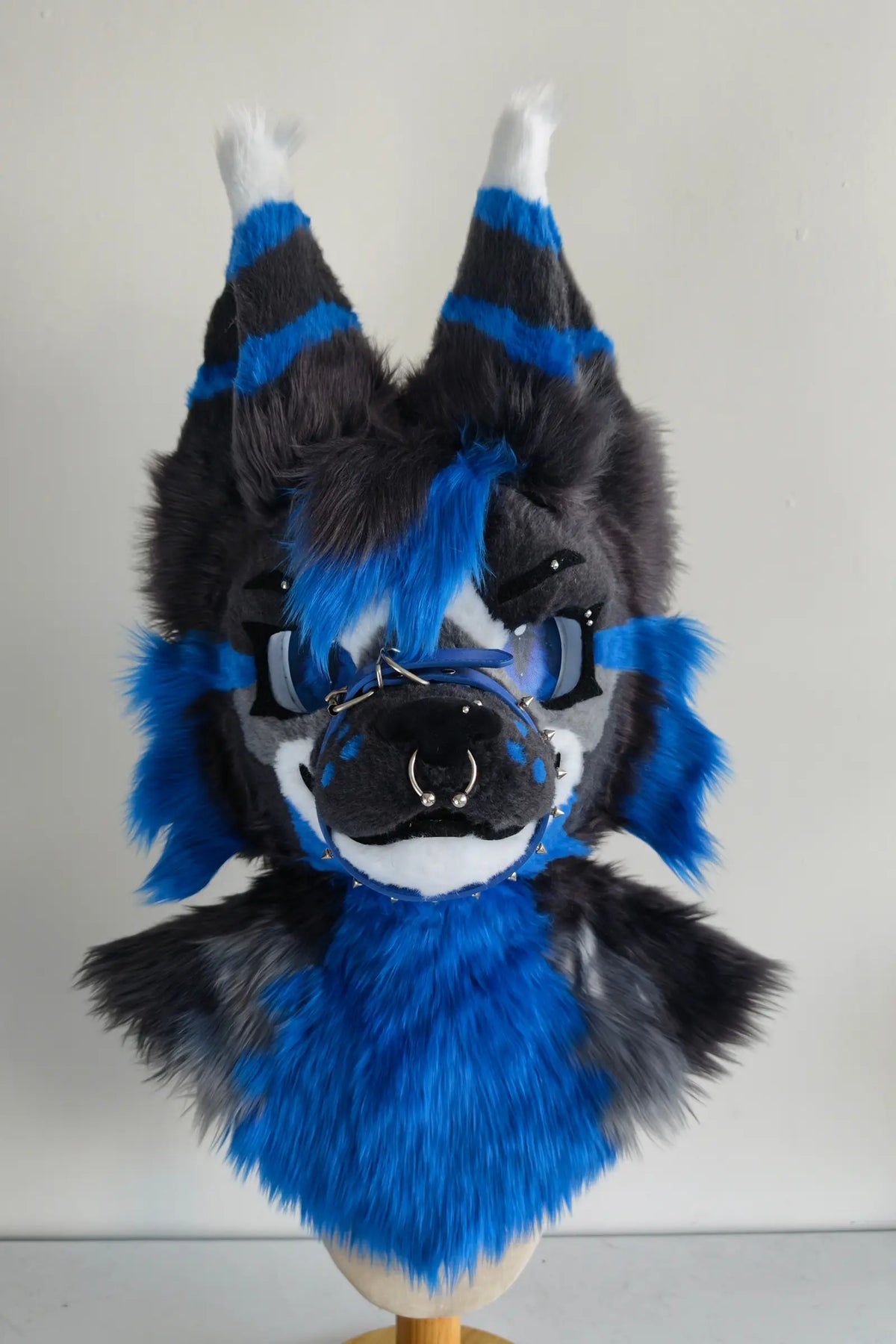 Blue-Black Puppy Partial Toony Fursuit