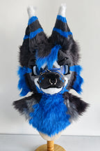 Blue-Black Puppy Partial Toony Fursuit