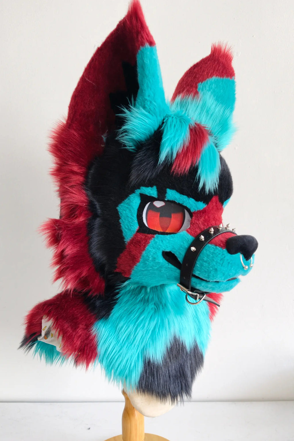 Cool Black-and-Blue Wolfdog Partial Toony Fursuit