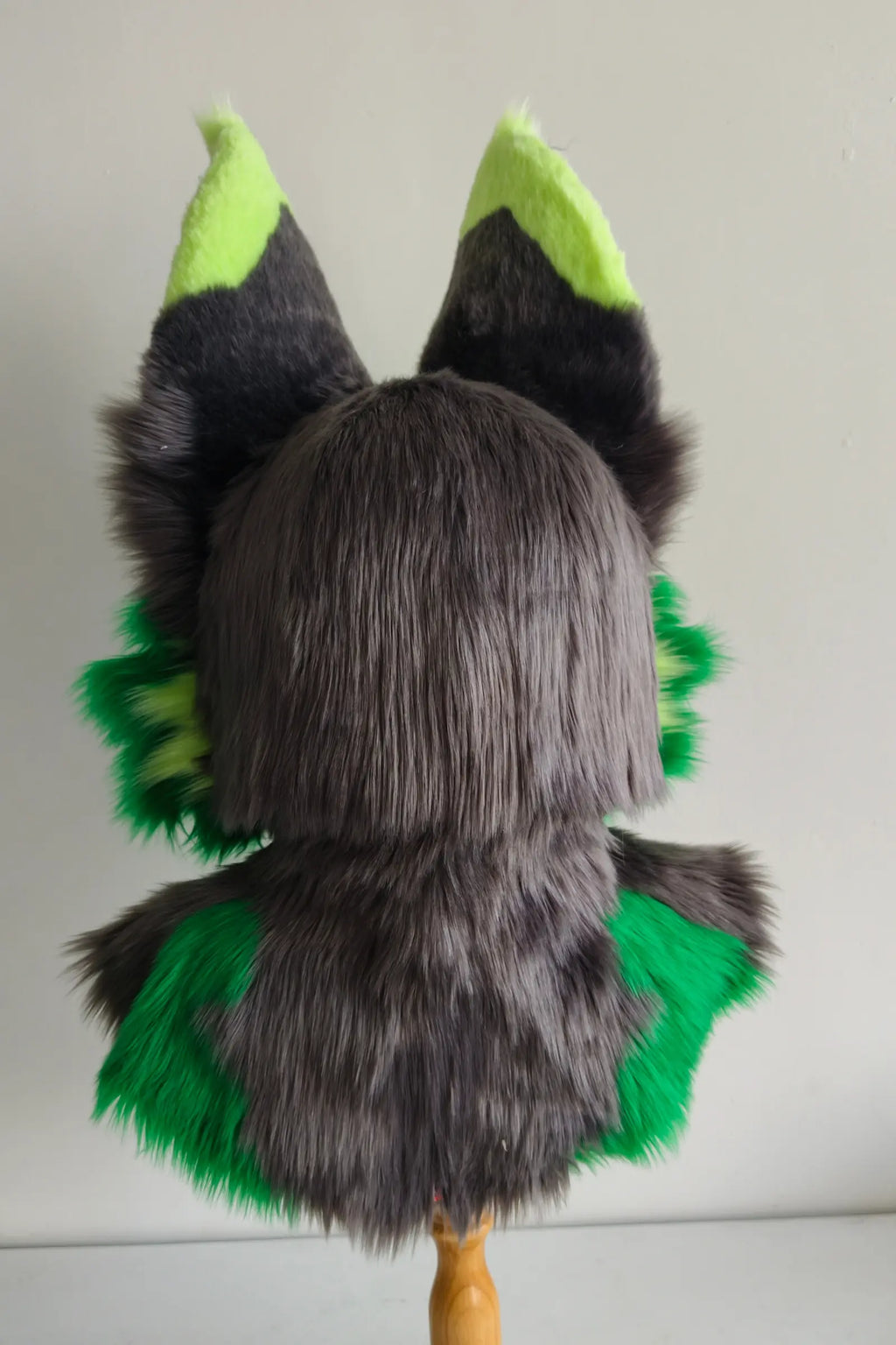 Gray-Green Puppy Partial Toony Fursuit