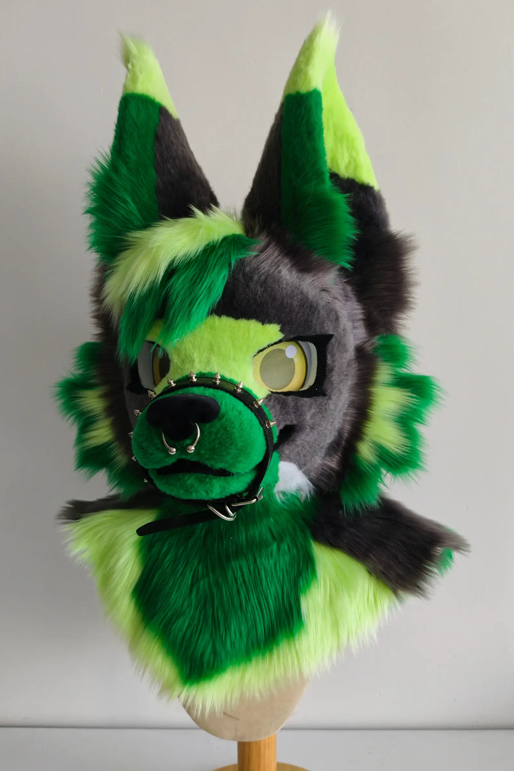 Gray-Green Puppy Partial Toony Fursuit