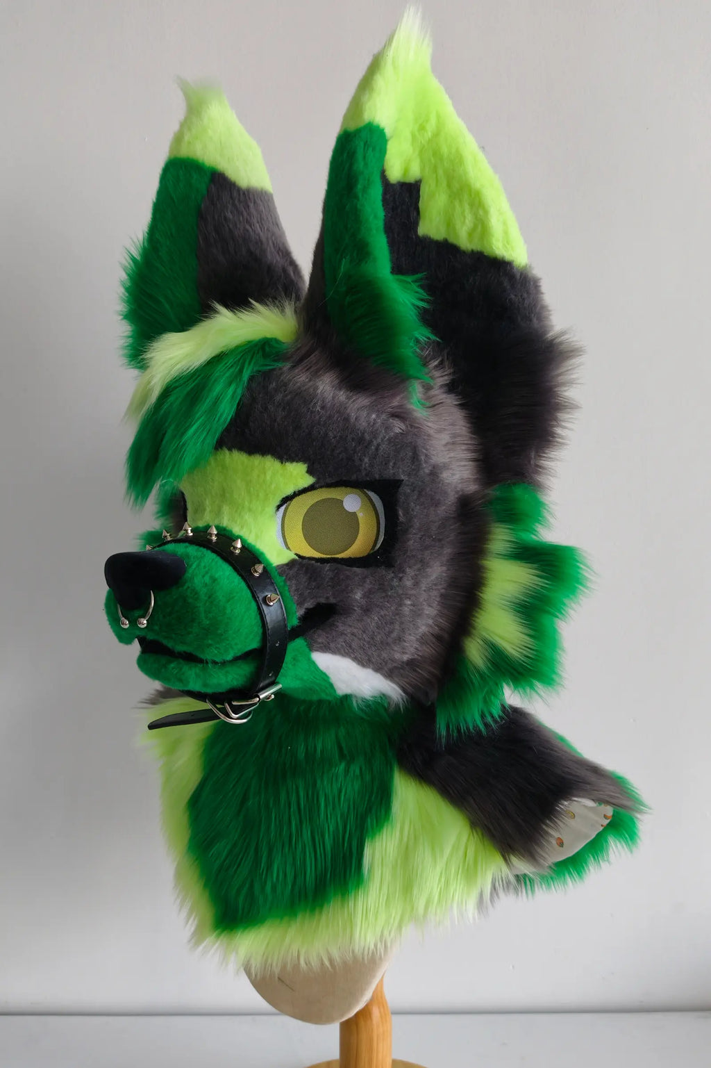 Gray-Green Puppy Partial Toony Fursuit