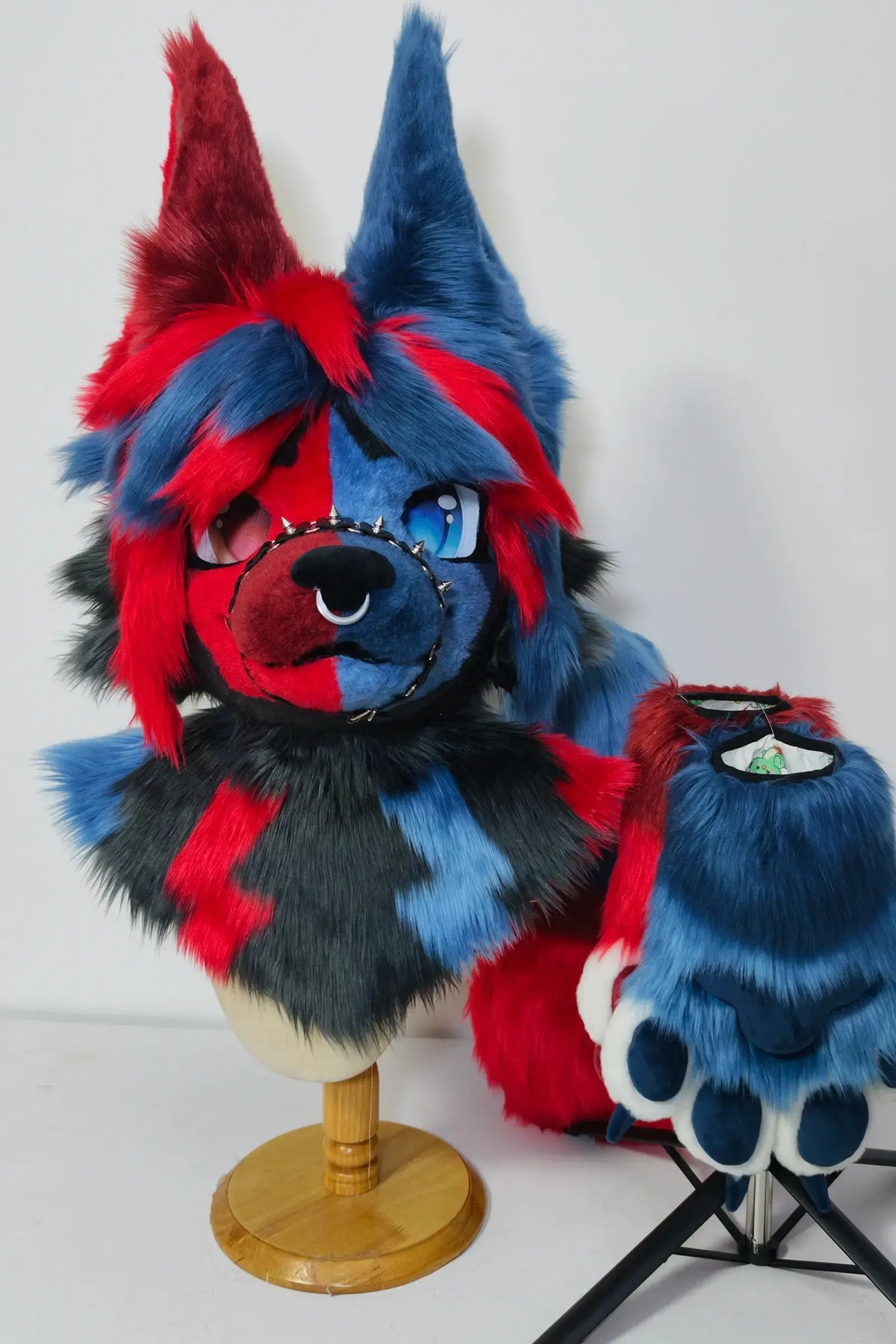 Asymmetrical Colorful Puppy Partial Toony Fursuit