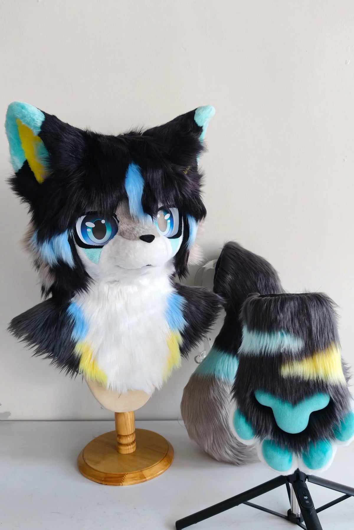 Black-Haired Puppy Partial Kemono Fursuit