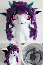 Purple Four-Horned Dragon Partial Kemono Fursuit