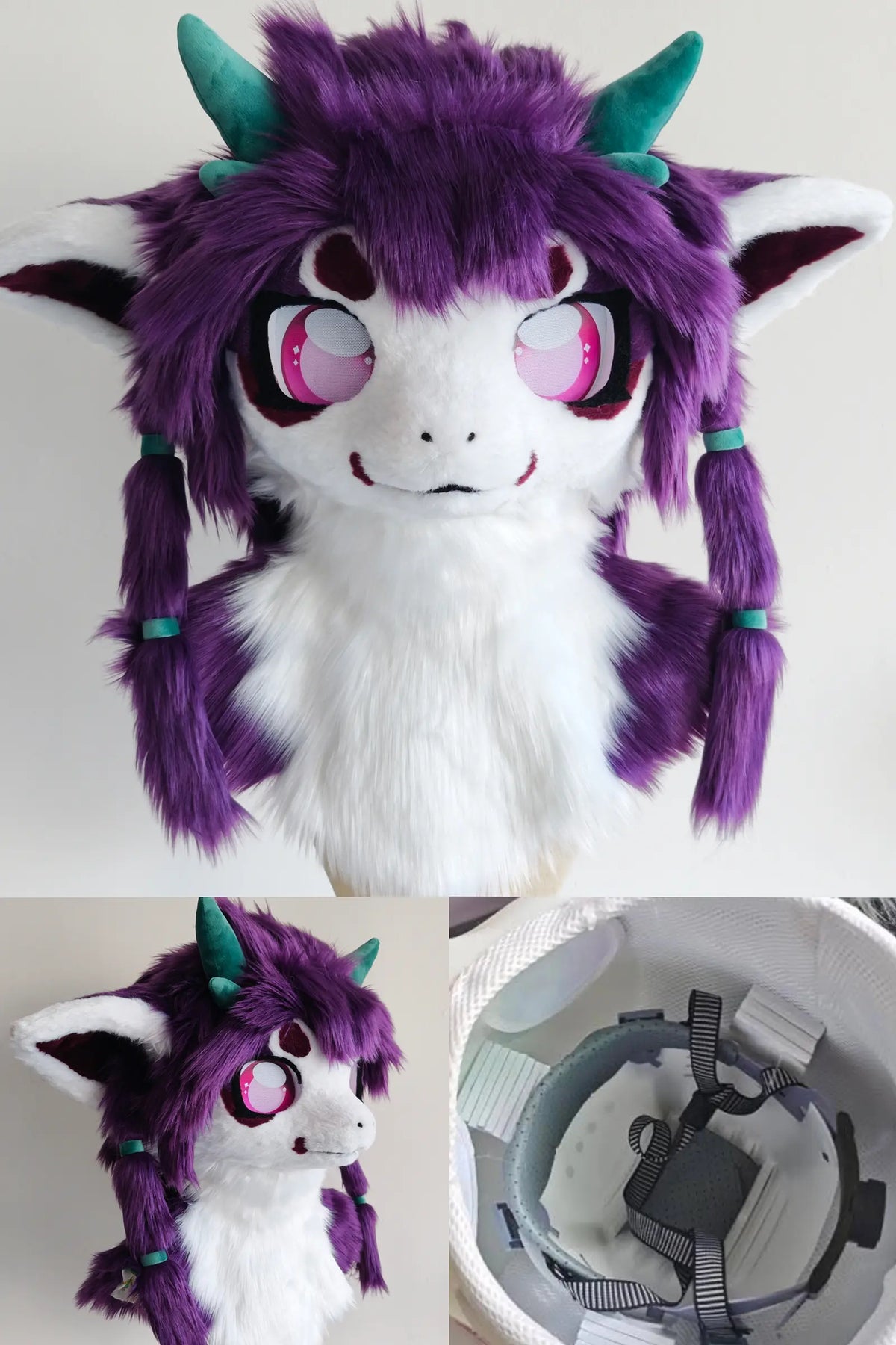Purple Four-Horned Dragon Partial Kemono Fursuit