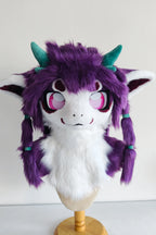 Purple Four-Horned Dragon Partial Kemono Fursuit