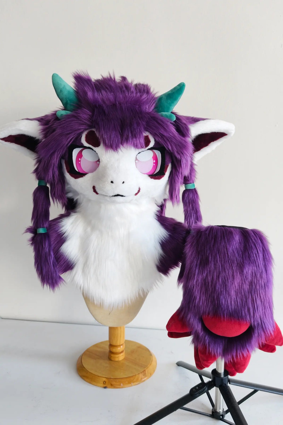 Purple Four-Horned Dragon Partial Kemono Fursuit