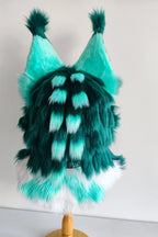 Green Long-Haired Puppy Partial Toony Fursuit