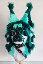 Green Long-Haired Puppy Partial Toony Fursuit